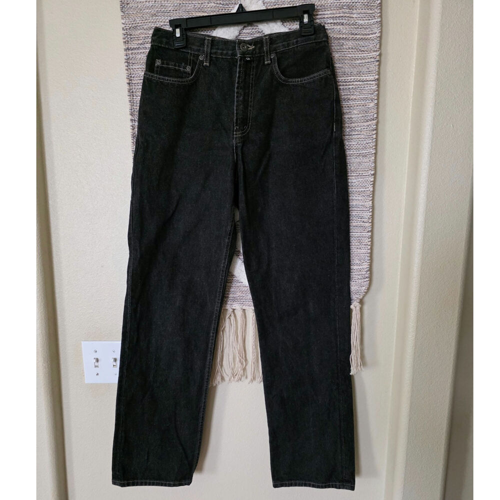 Nautica Jeans Co Black Straight Leg Jeans Women's Size 8 100% Cotton